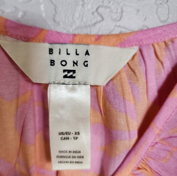 Billabong Sunny Daze Pink Floral Print Mini Dress Size XS - Picture 7 of 9